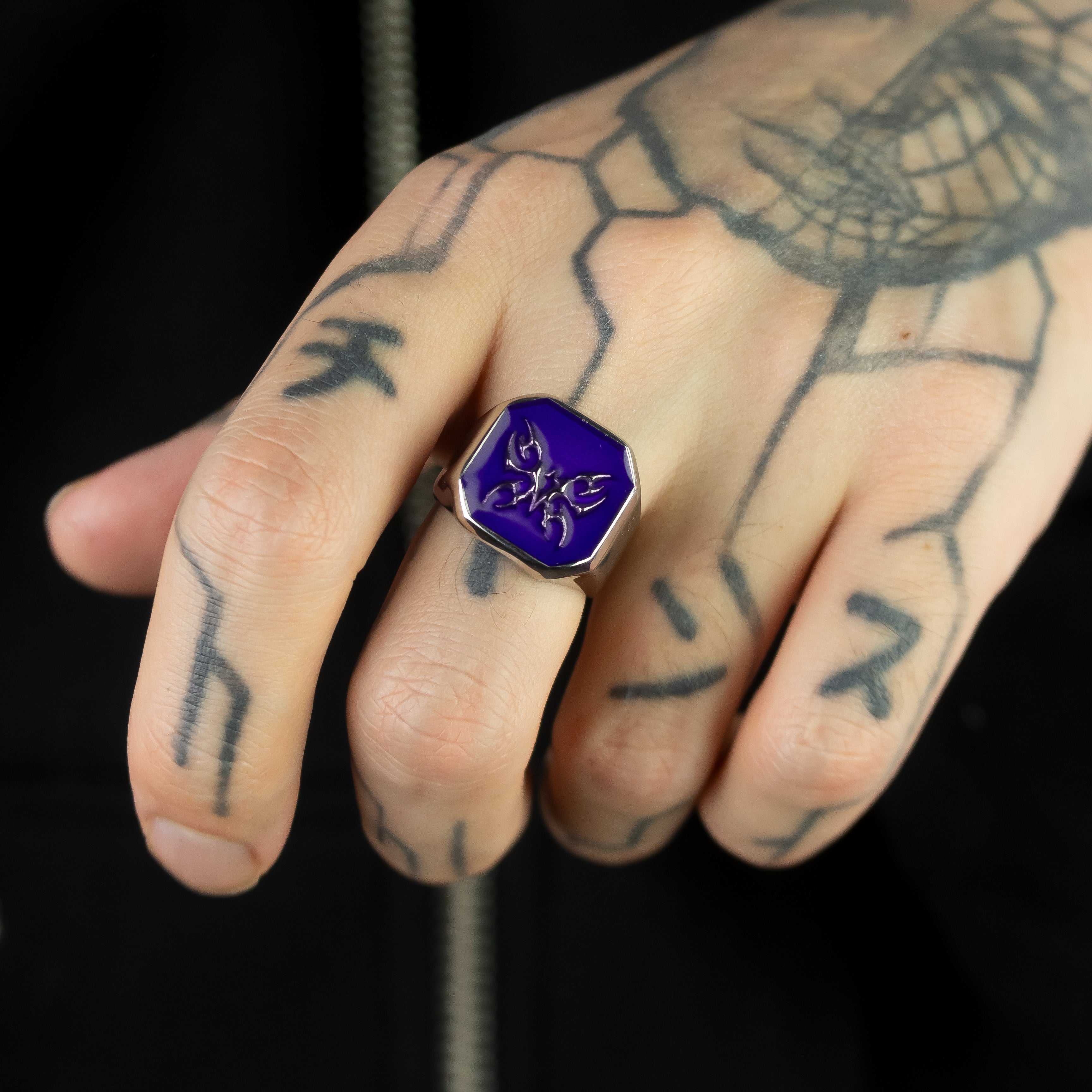 Butterfly Signet Ring [Purple]